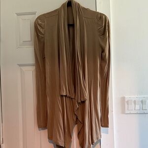 Ann Taylor Tan Drape Cardigan